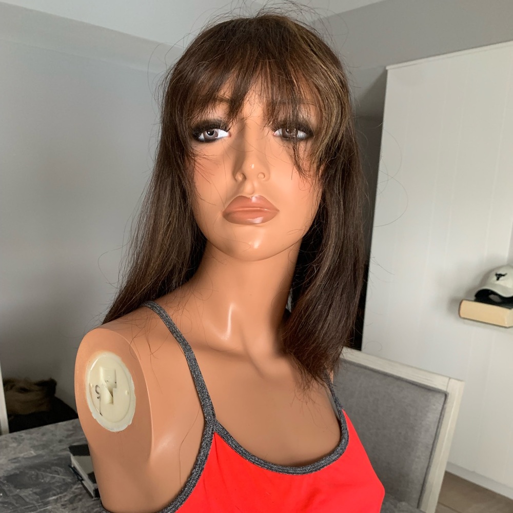 100% Human hair Mono Crown touppe/topper/Wiglet